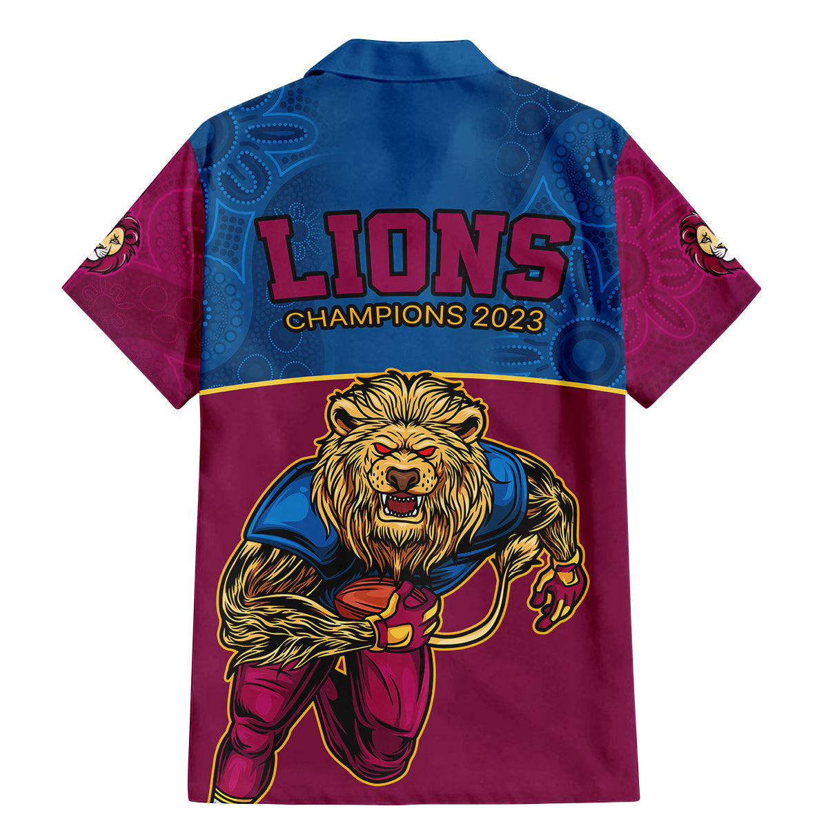 afl-lions-champions-2023-family-matching-mermaid-dress-and-hawaiian-shirt-proud-brisbane-aboriginal-vibe