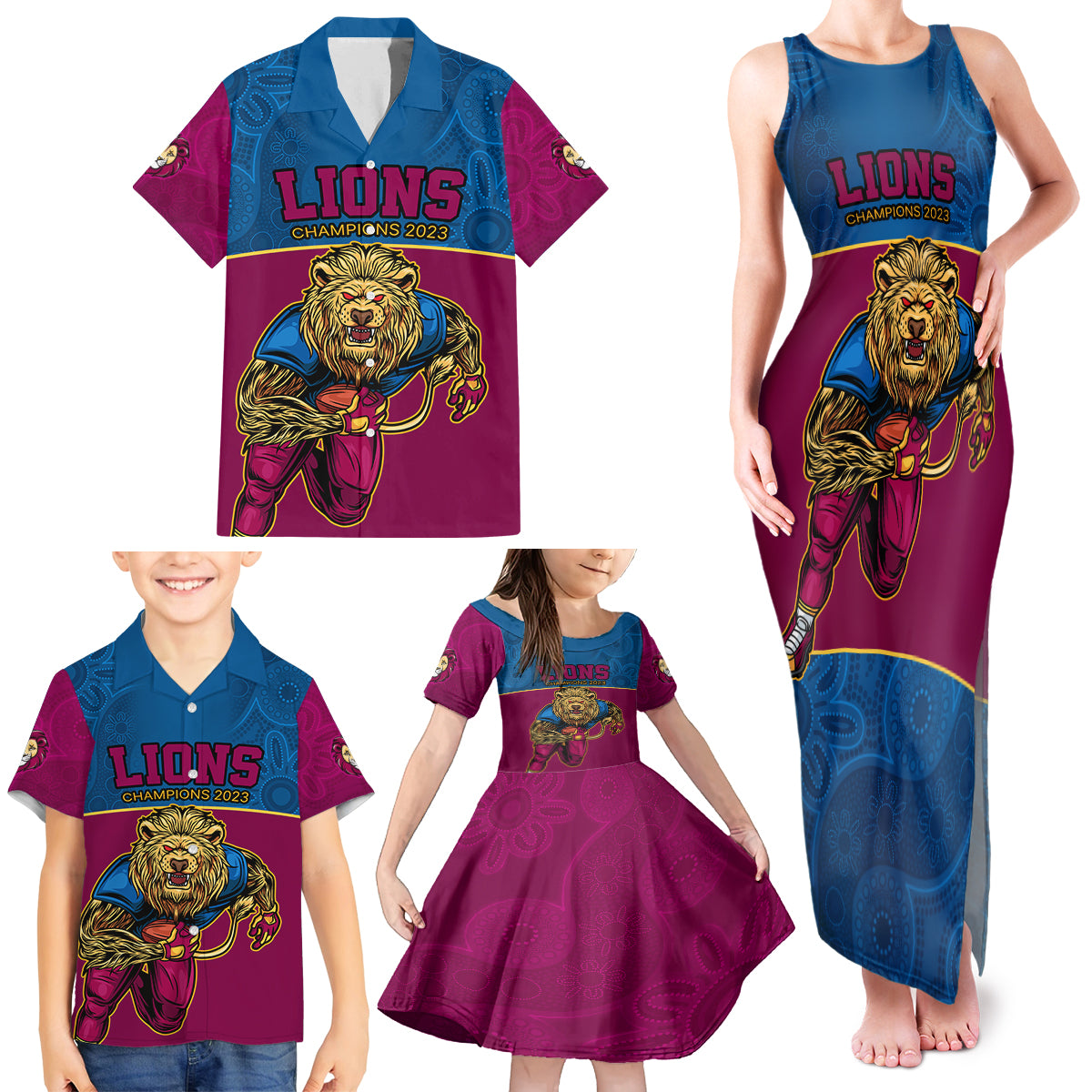 afl-lions-champions-2023-family-matching-tank-maxi-dress-and-hawaiian-shirt-proud-brisbane-aboriginal-vibe