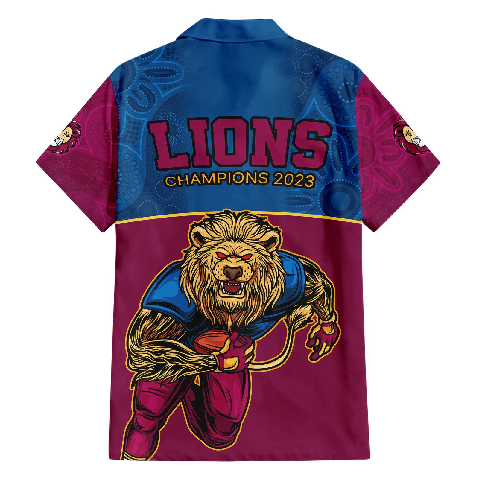 AFL Lions Champions 2023 Hawaiian Shirt Proud Brisbane Aboriginal Vibe - Vibe Hoodie Shop