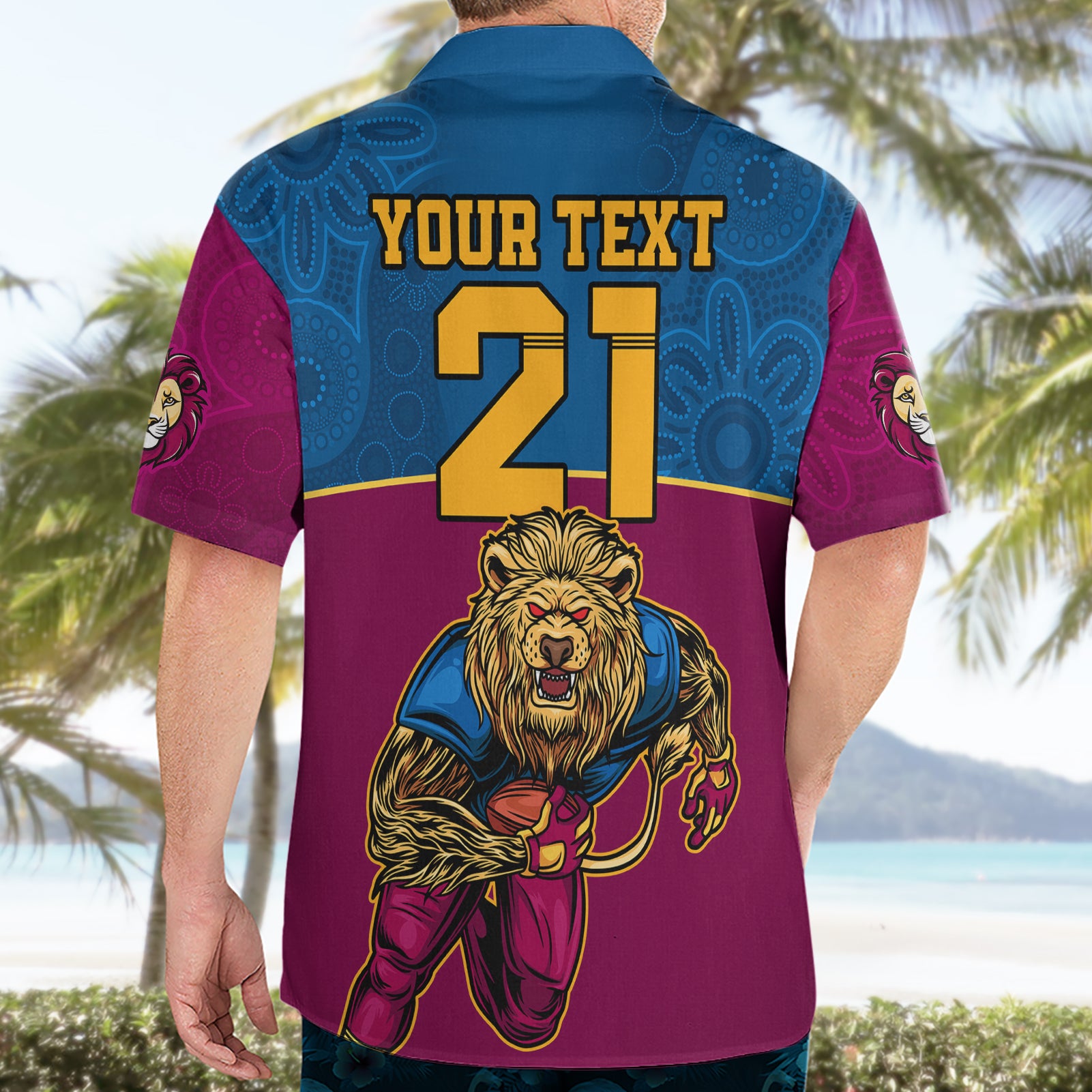Custom AFL Lions Champions 2023 Hawaiian Shirt Proud Brisbane Aboriginal Vibe - Vibe Hoodie Shop