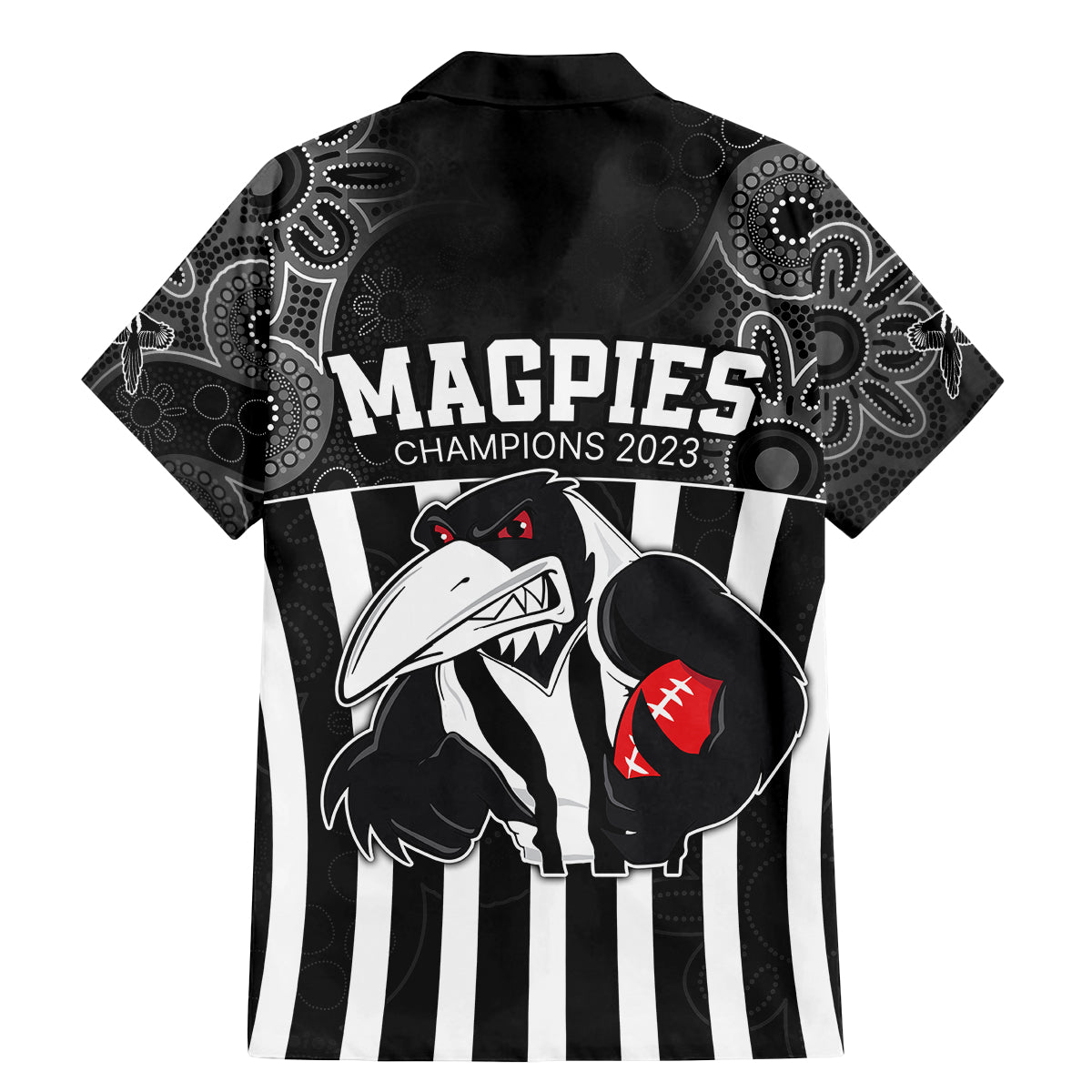 afl-magpies-champions-2023-family-matching-mermaid-dress-and-hawaiian-shirt-proud-collingwood-aboriginal-vibe