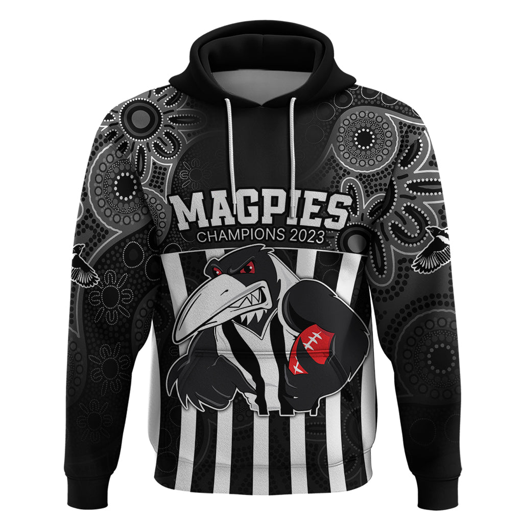 AFL Magpies Champions 2023 Hoodie Proud Collingwood Aboriginal Vibe LT9 - Vibe Hoodie Shop