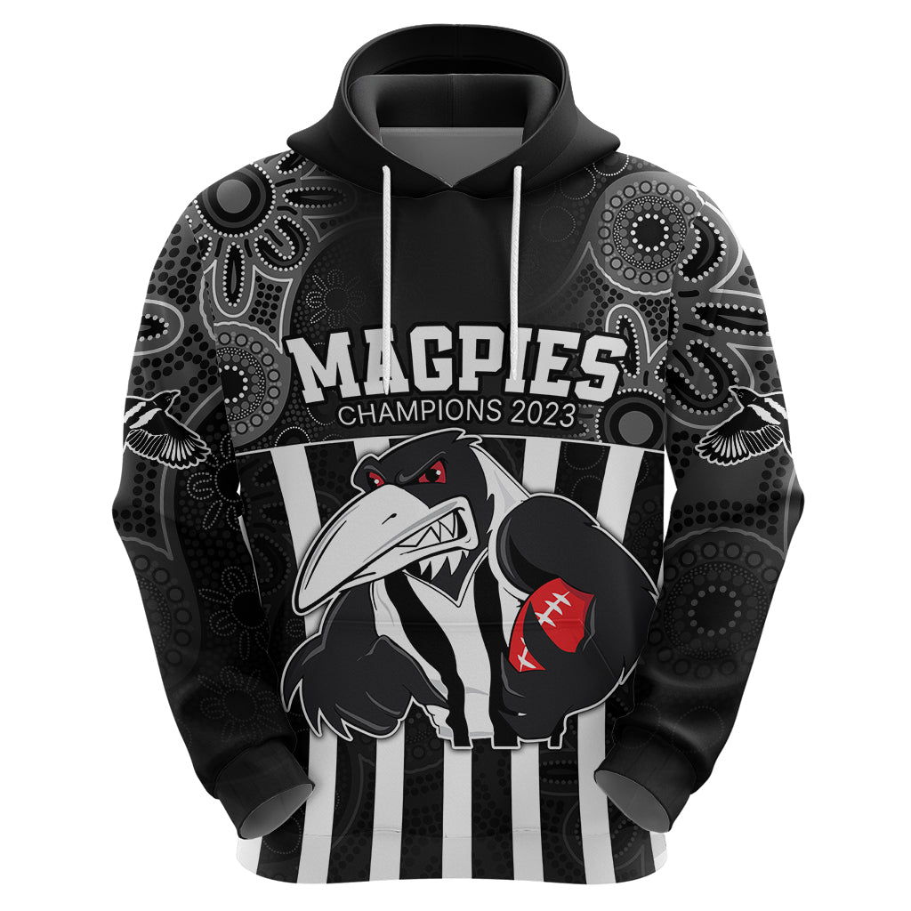 AFL Magpies Champions 2023 Hoodie Proud Collingwood Aboriginal Vibe LT9 - Vibe Hoodie Shop