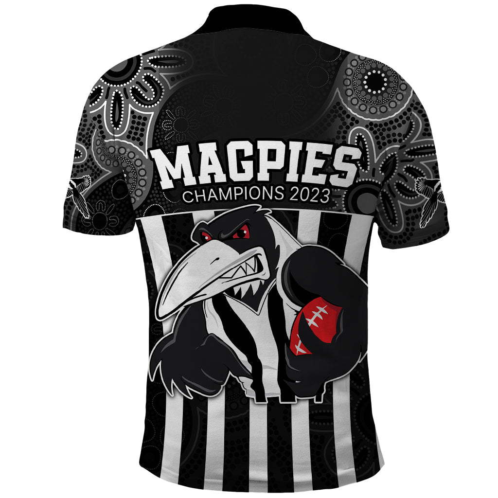 AFL Magpies Champions 2023 Polo Shirt Proud Collingwood Aboriginal Vibe LT9 - Vibe Hoodie Shop