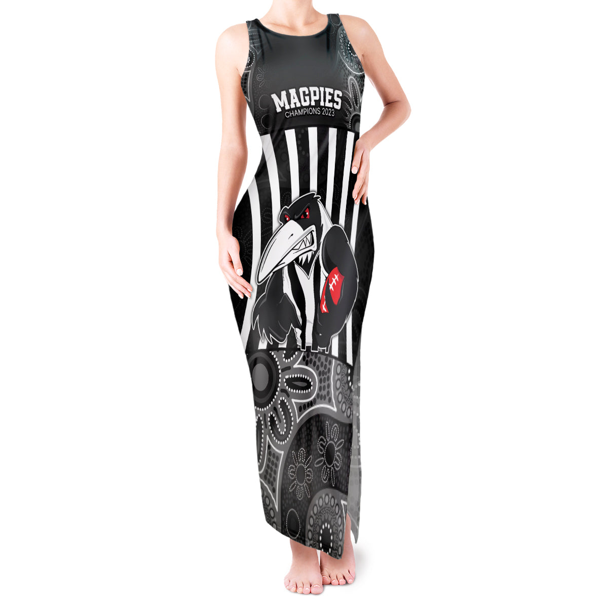 afl-magpies-champions-2023-tank-maxi-dress-proud-collingwood-aboriginal-vibe