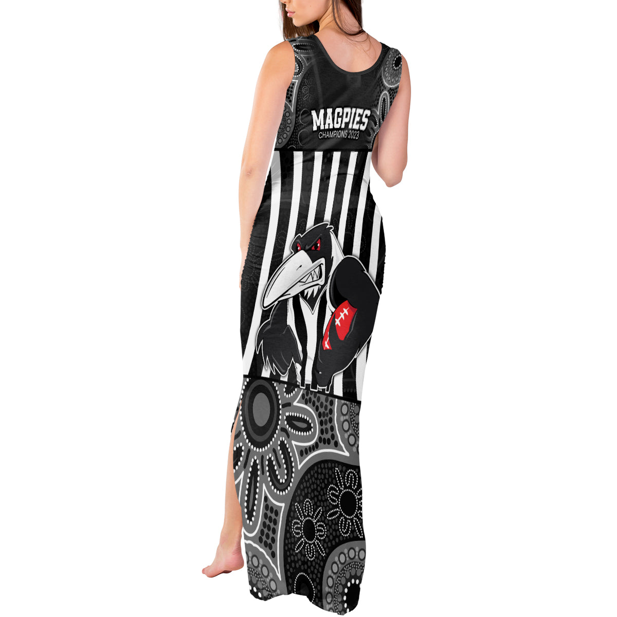 afl-magpies-champions-2023-tank-maxi-dress-proud-collingwood-aboriginal-vibe