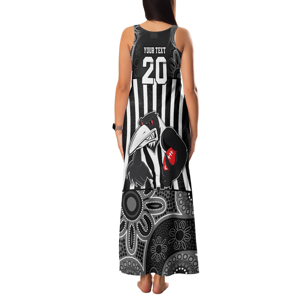 custom-afl-magpies-champions-2023-family-matching-tank-maxi-dress-and-hawaiian-shirt-proud-collingwood-aboriginal-vibe