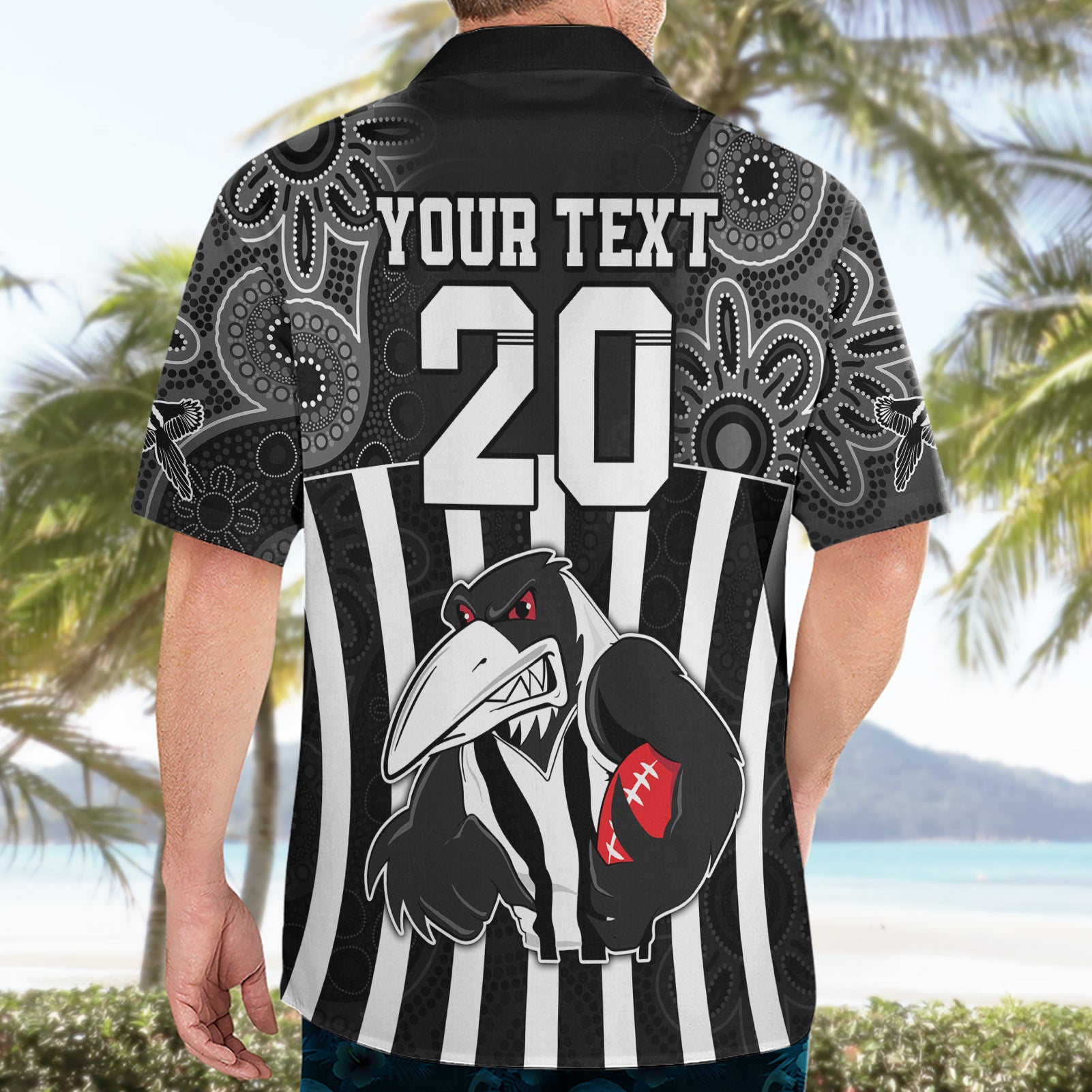 Custom AFL Magpies Champions 2023 Hawaiian Shirt Proud Collingwood Aboriginal Vibe - Vibe Hoodie Shop