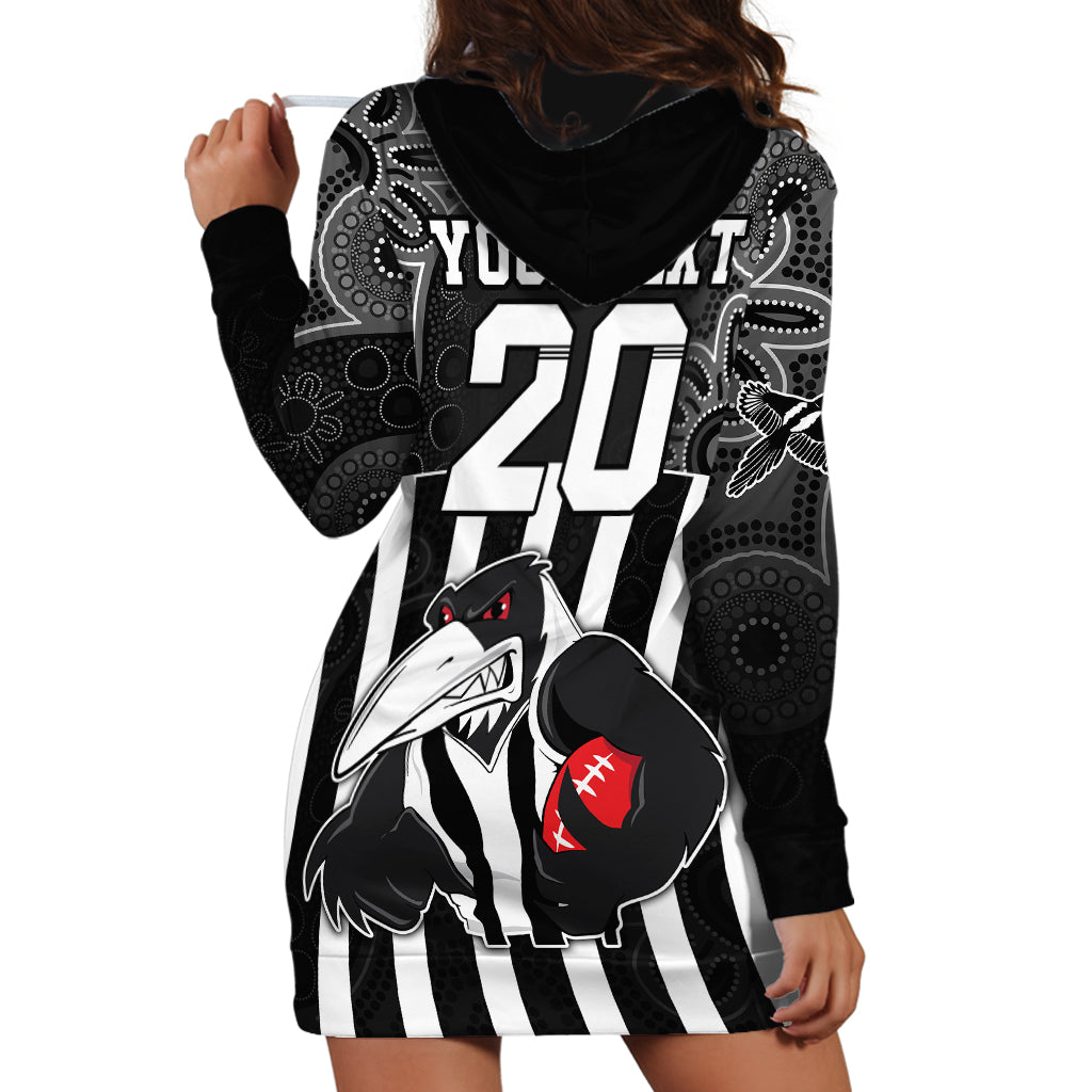 Custom AFL Magpies Champions 2023 Hoodie Dress Proud Collingwood Aboriginal Vibe - Vibe Hoodie Shop