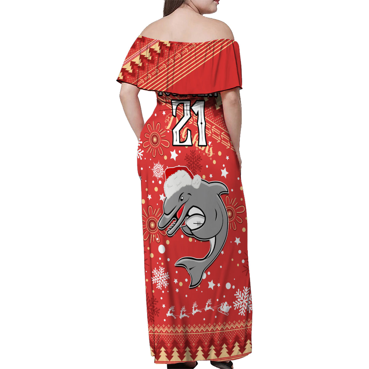 custom-dolphins-rugby-family-matching-off-shoulder-maxi-dress-and-hawaiian-shirt-chirstmas-vibe-2023