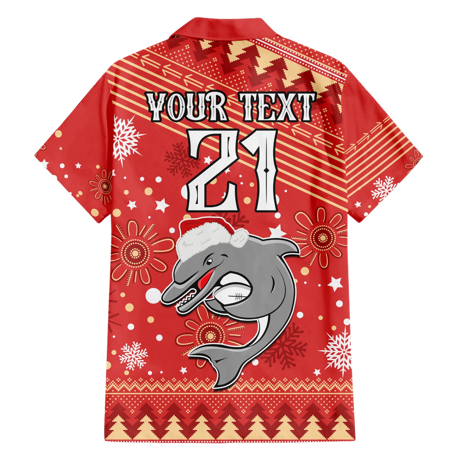 Custom Dolphins Rugby Hawaiian Shirt Chirstmas Vibe 2023 - Vibe Hoodie Shop
