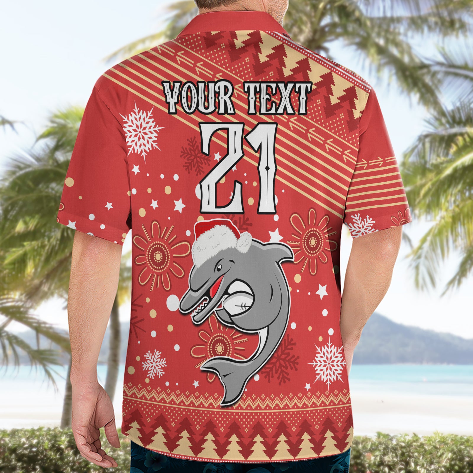 Custom Dolphins Rugby Hawaiian Shirt Chirstmas Vibe 2023 - Vibe Hoodie Shop