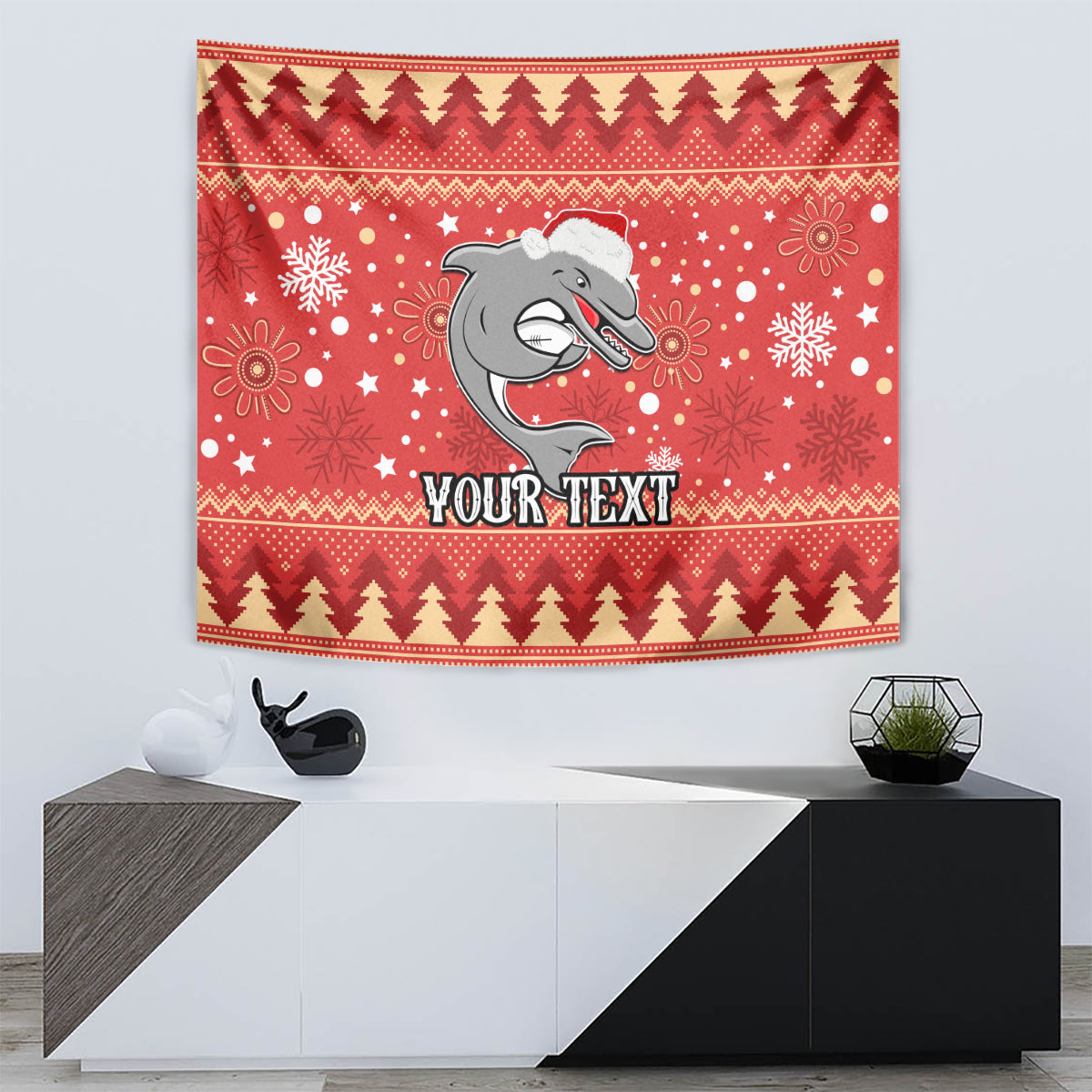 Custom Dolphins Rugby Tapestry Chirstmas Vibe 2023 - Vibe Hoodie Shop