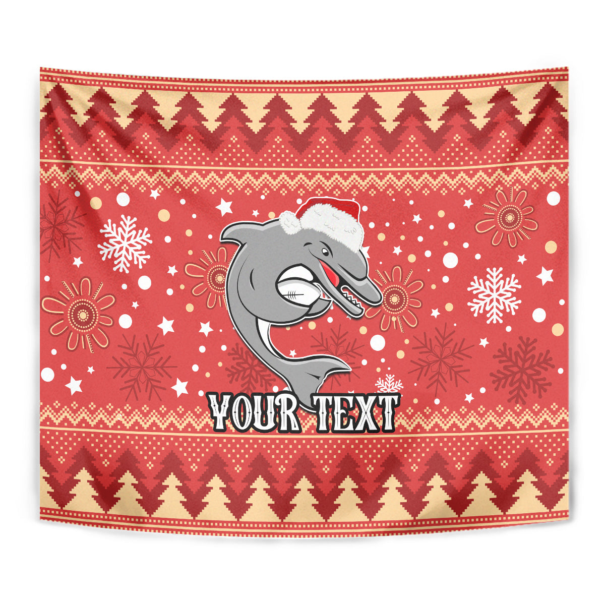 Custom Dolphins Rugby Tapestry Chirstmas Vibe 2023 - Vibe Hoodie Shop