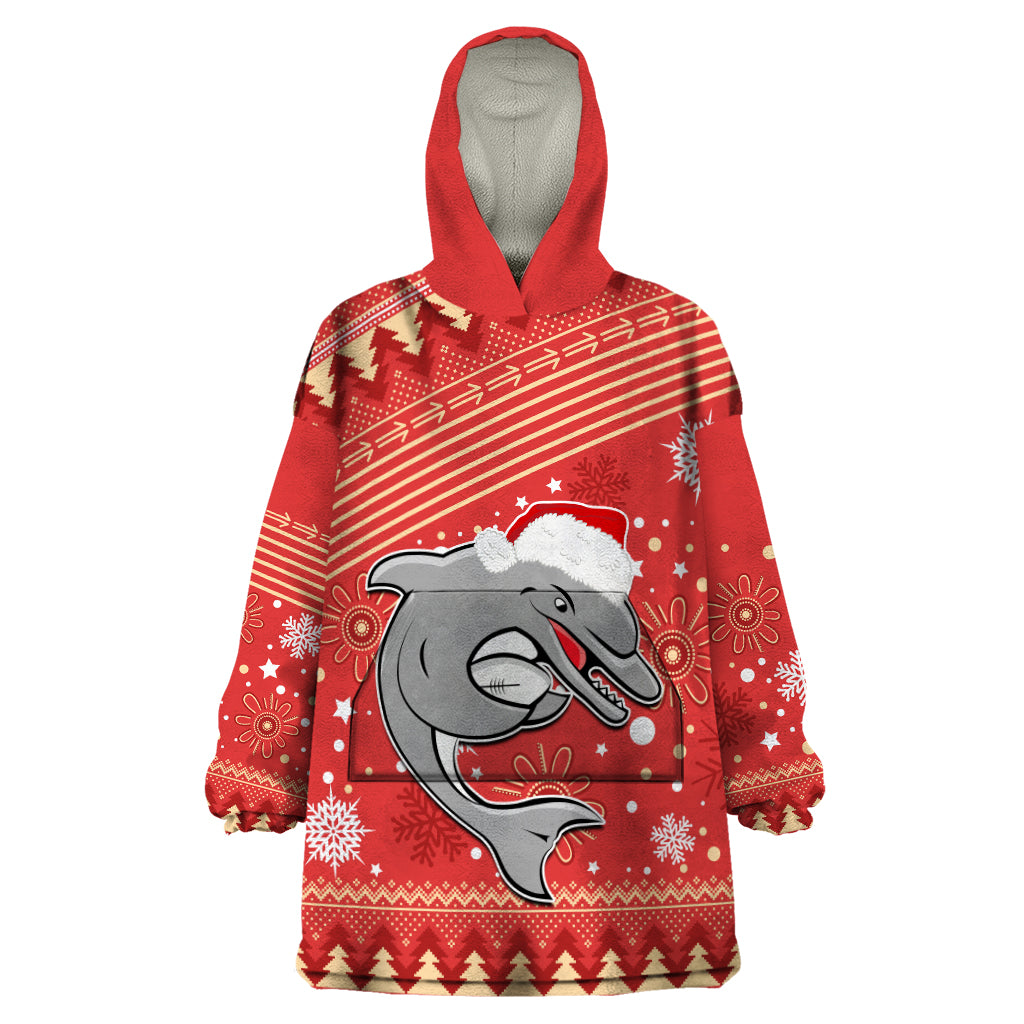 Custom Dolphins Rugby Wearable Blanket Hoodie Chirstmas Vibe 2023 - Vibe Hoodie Shop