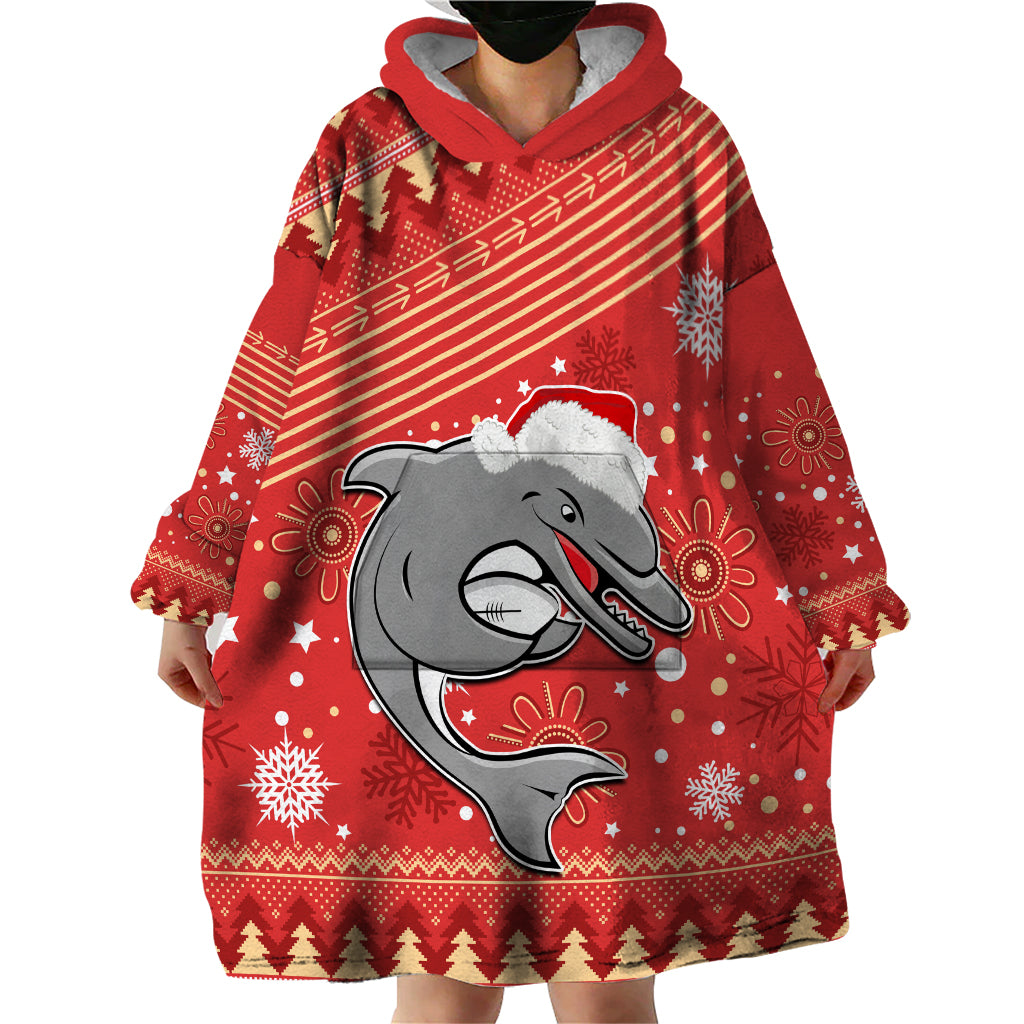 Custom Dolphins Rugby Wearable Blanket Hoodie Chirstmas Vibe 2023 - Vibe Hoodie Shop