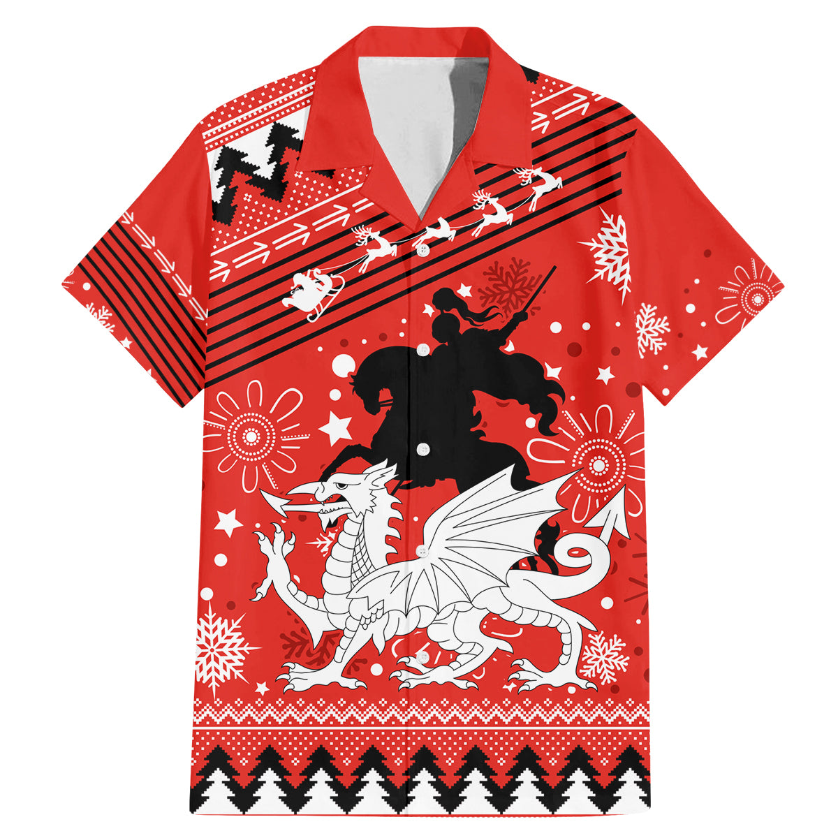 custom-dragons-rugby-family-matching-mermaid-dress-and-hawaiian-shirt-chirstmas-vibe-2023