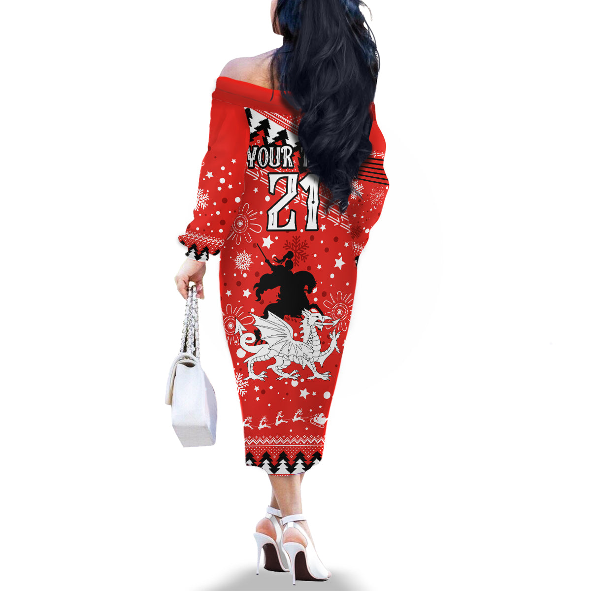 custom-dragons-rugby-family-matching-off-shoulder-long-sleeve-dress-and-hawaiian-shirt-chirstmas-vibe-2023