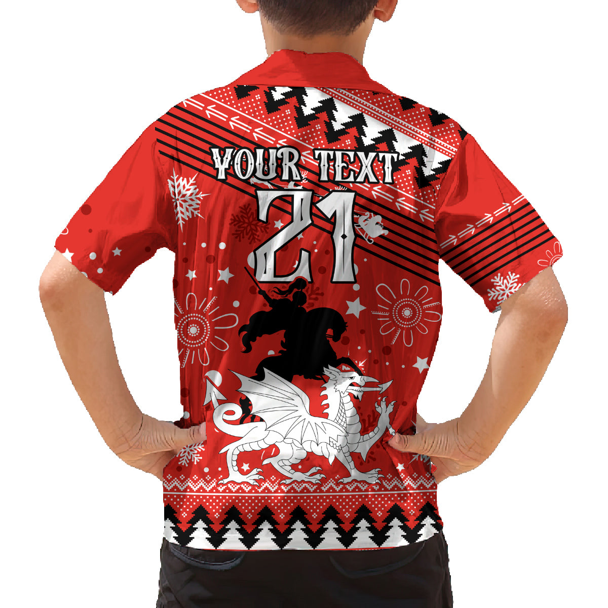 custom-dragons-rugby-family-matching-off-shoulder-short-dress-and-hawaiian-shirt-chirstmas-vibe-2023