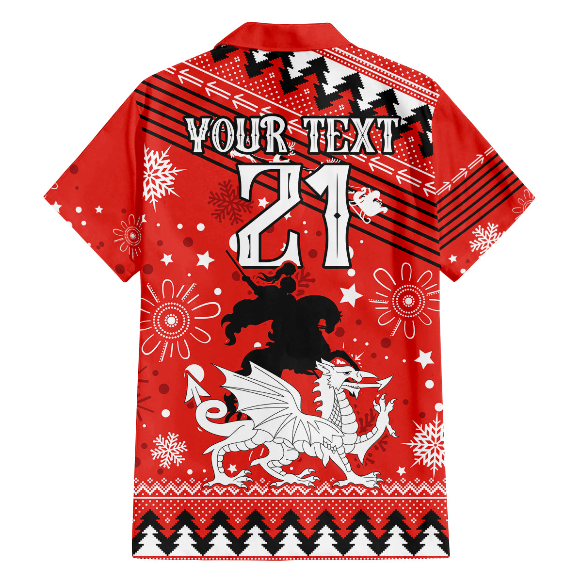 custom-dragons-rugby-family-matching-off-shoulder-short-dress-and-hawaiian-shirt-chirstmas-vibe-2023