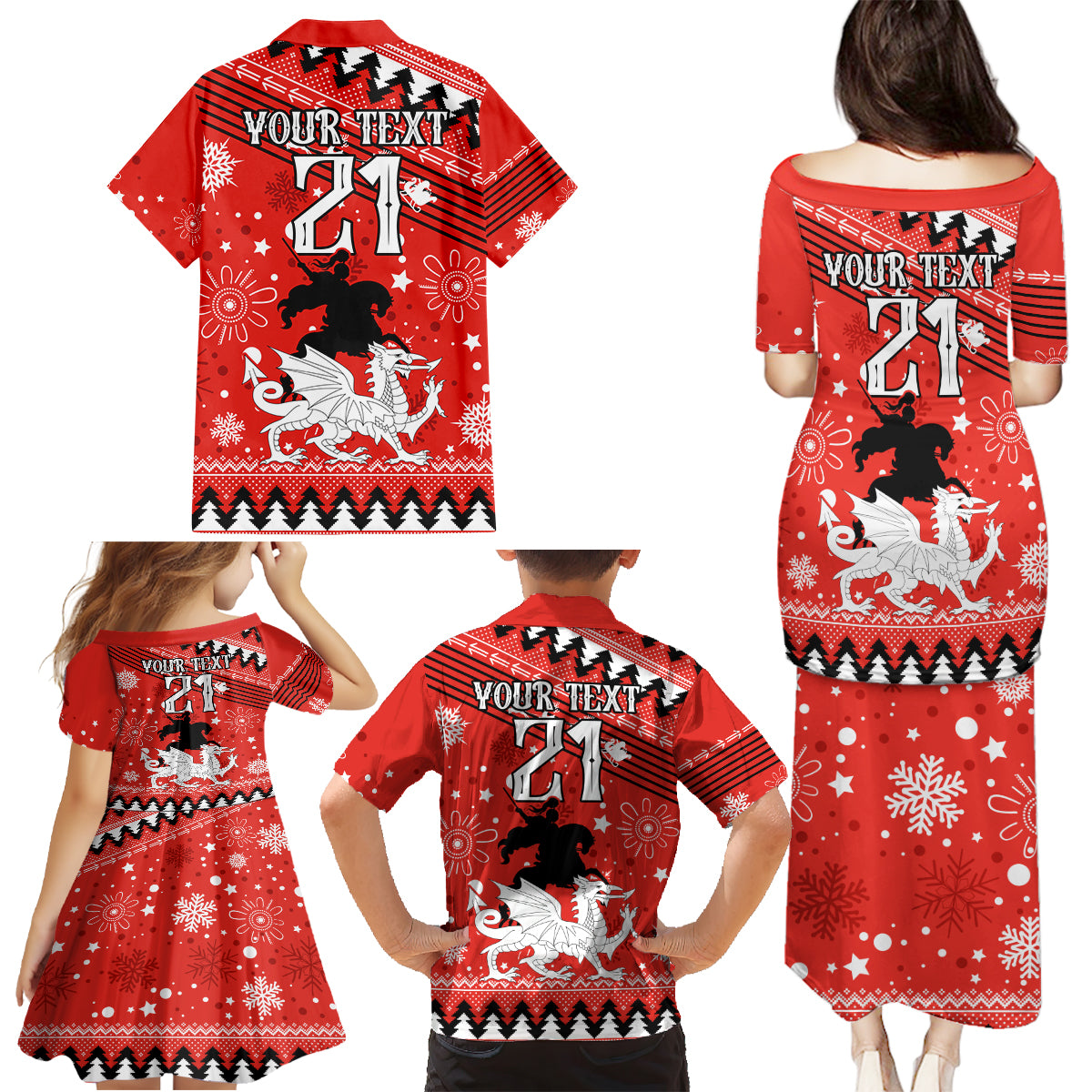 custom-dragons-rugby-family-matching-puletasi-dress-and-hawaiian-shirt-chirstmas-vibe-2023