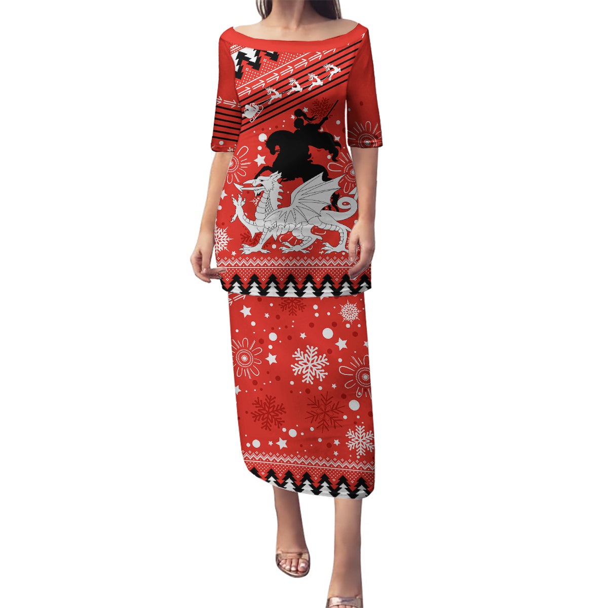 custom-dragons-rugby-family-matching-puletasi-dress-and-hawaiian-shirt-chirstmas-vibe-2023