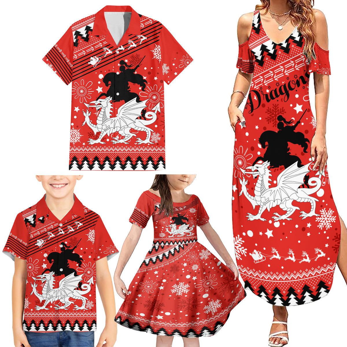 custom-dragons-rugby-family-matching-summer-maxi-dress-and-hawaiian-shirt-chirstmas-vibe-2023