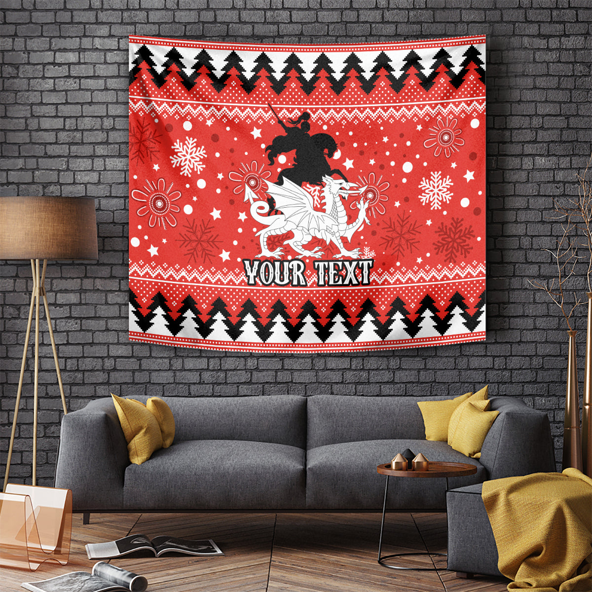 Custom Dragons Rugby Tapestry Chirstmas Vibe 2023 - Vibe Hoodie Shop