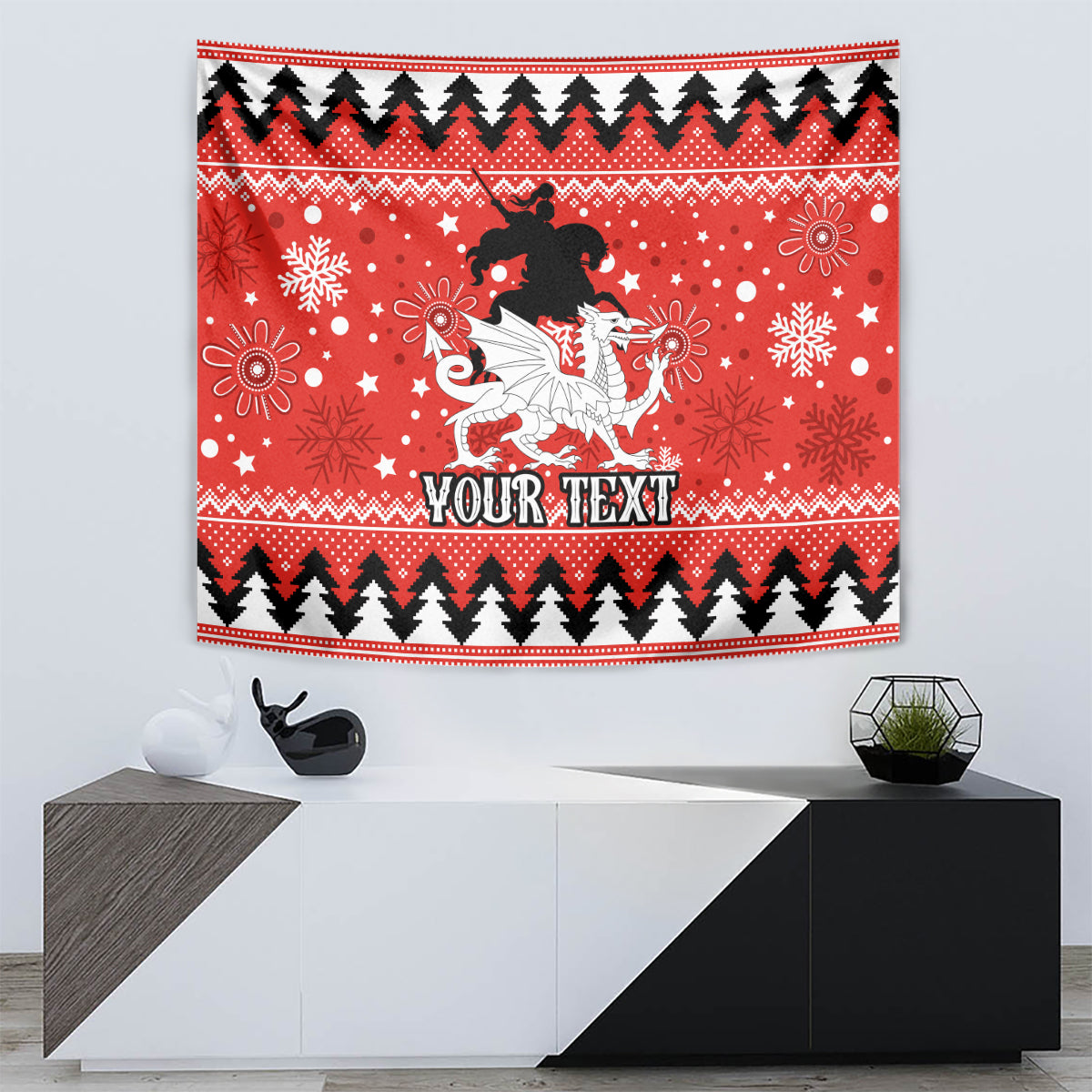 Custom Dragons Rugby Tapestry Chirstmas Vibe 2023 - Vibe Hoodie Shop