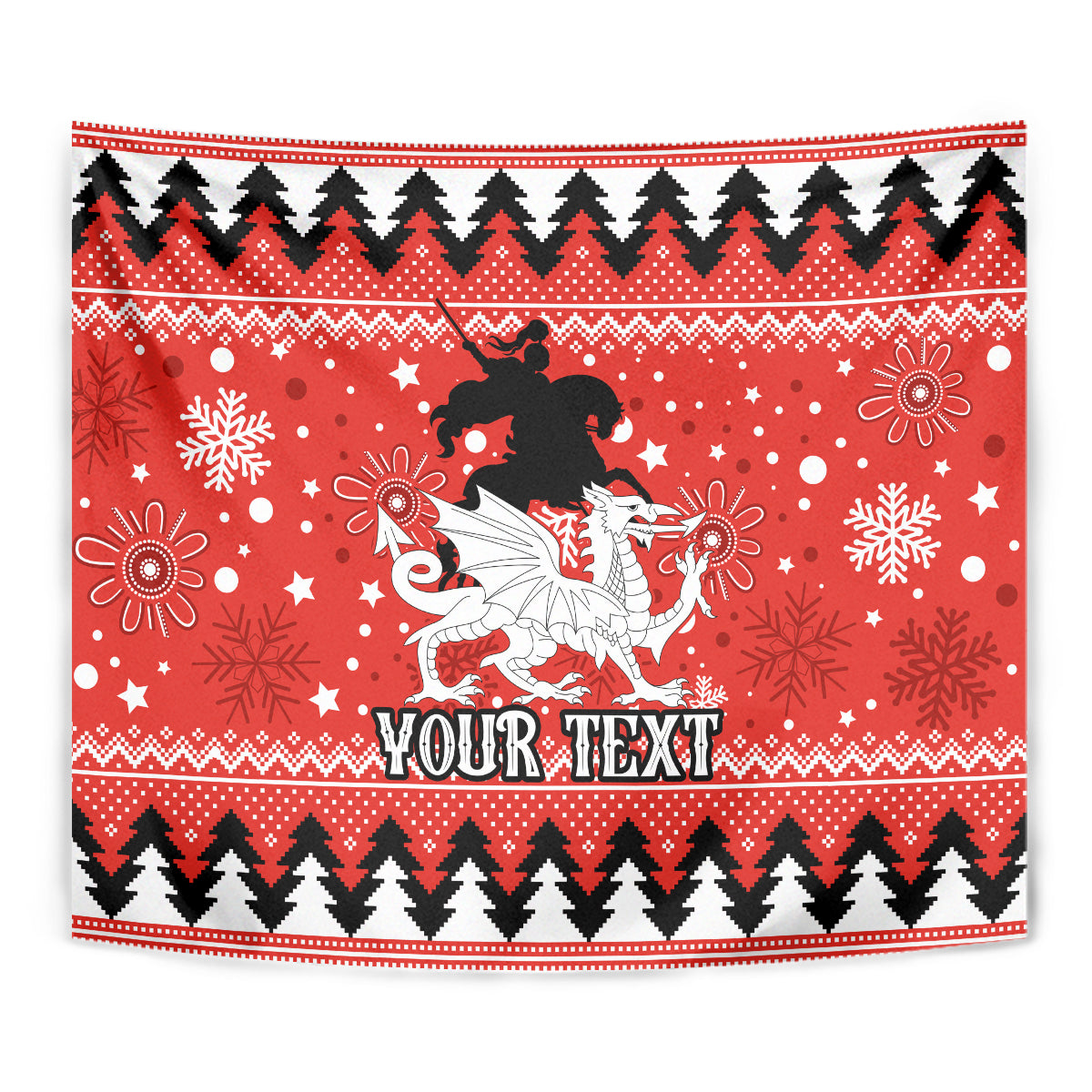 Custom Dragons Rugby Tapestry Chirstmas Vibe 2023 - Vibe Hoodie Shop