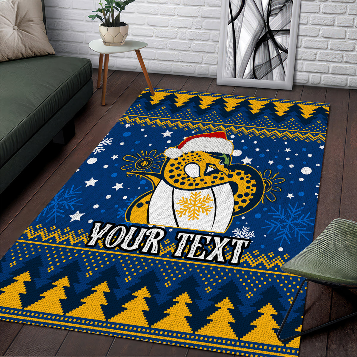 Custom Eels Rugby Area Rug Chirstmas Vibe 2023 - Vibe Hoodie Shop