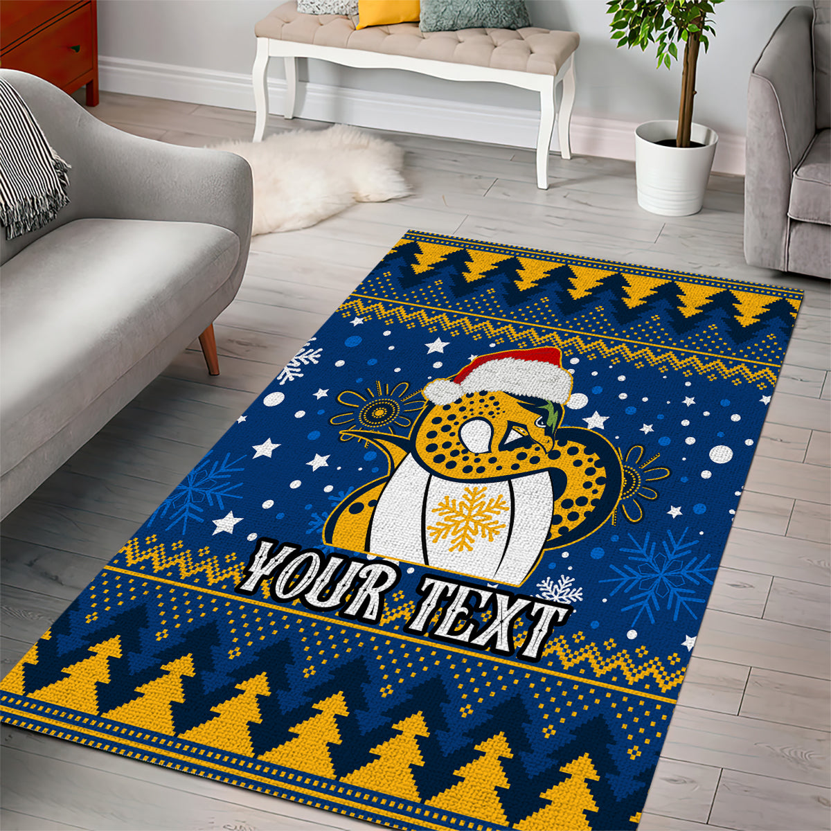 Custom Eels Rugby Area Rug Chirstmas Vibe 2023 - Vibe Hoodie Shop