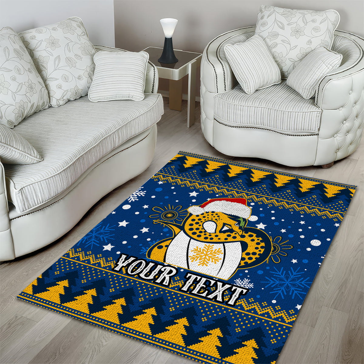 Custom Eels Rugby Area Rug Chirstmas Vibe 2023 - Vibe Hoodie Shop