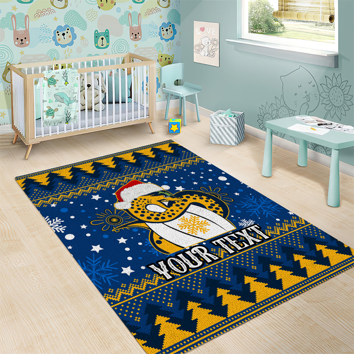 Custom Eels Rugby Area Rug Chirstmas Vibe 2023 - Vibe Hoodie Shop