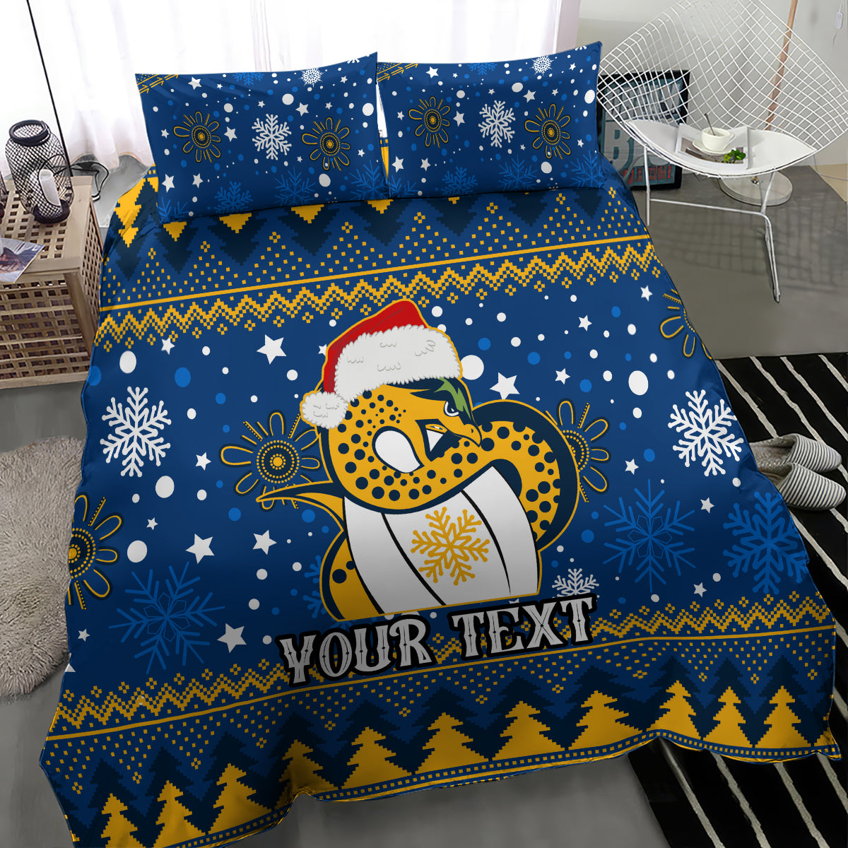 Custom Eels Rugby Bedding Set Chirstmas Vibe 2023 - Vibe Hoodie Shop