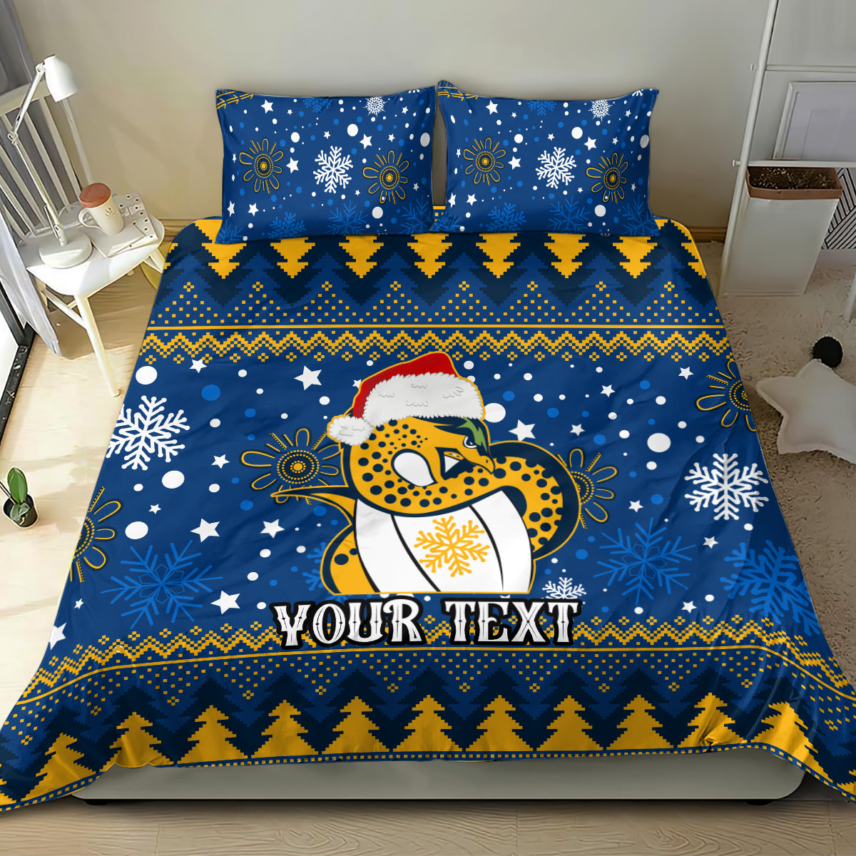 Custom Eels Rugby Bedding Set Chirstmas Vibe 2023 - Vibe Hoodie Shop