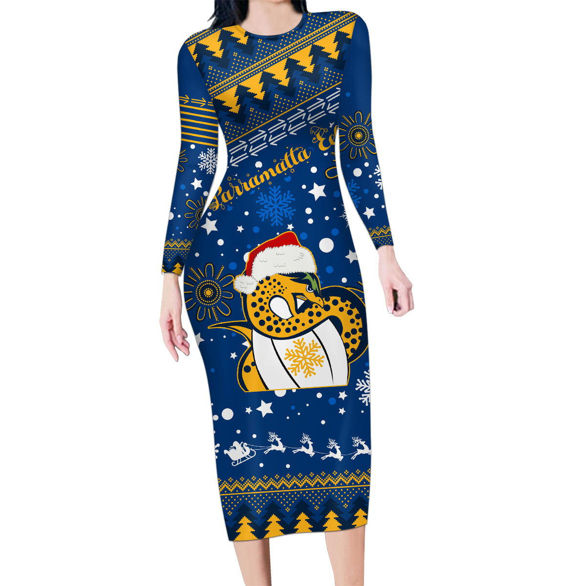 custom-eels-rugby-family-matching-long-sleeve-bodycon-dress-and-hawaiian-shirt-chirstmas-vibe-2023