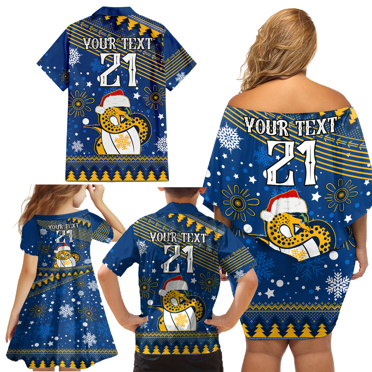 custom-eels-rugby-family-matching-off-shoulder-short-dress-and-hawaiian-shirt-chirstmas-vibe-2023