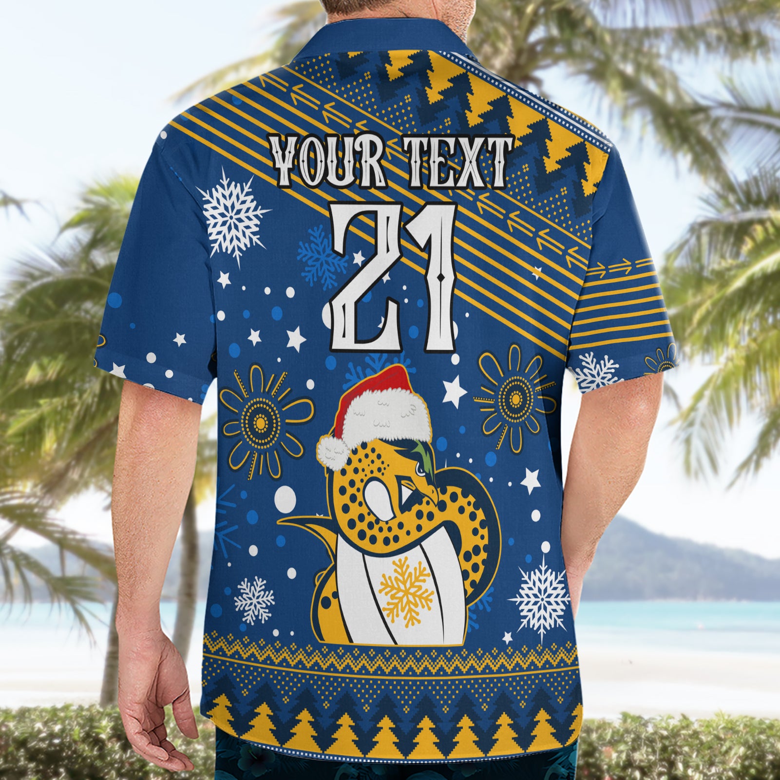 Custom Eels Rugby Hawaiian Shirt Chirstmas Vibe 2023 - Vibe Hoodie Shop