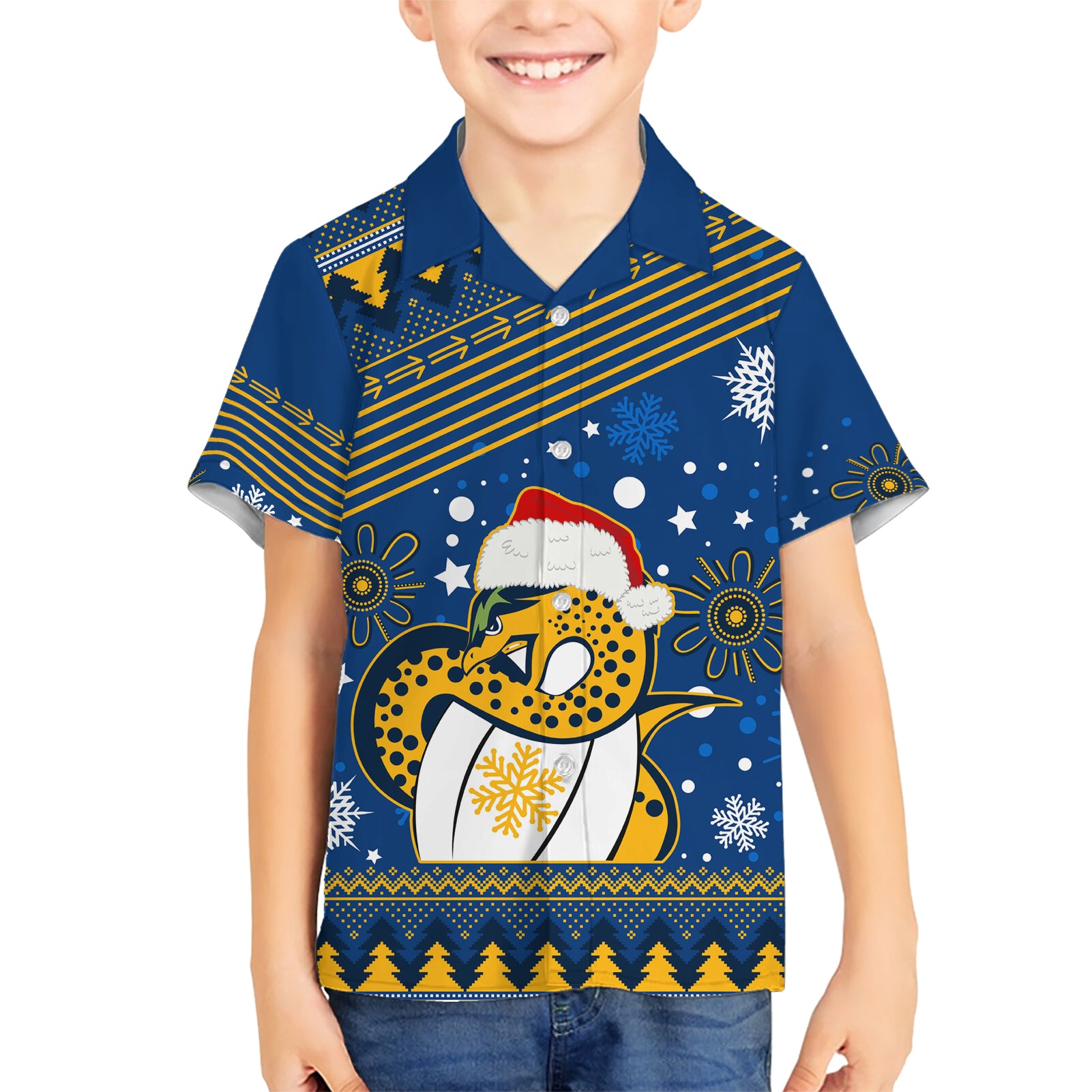 Custom Eels Rugby Hawaiian Shirt Chirstmas Vibe 2023 - Vibe Hoodie Shop