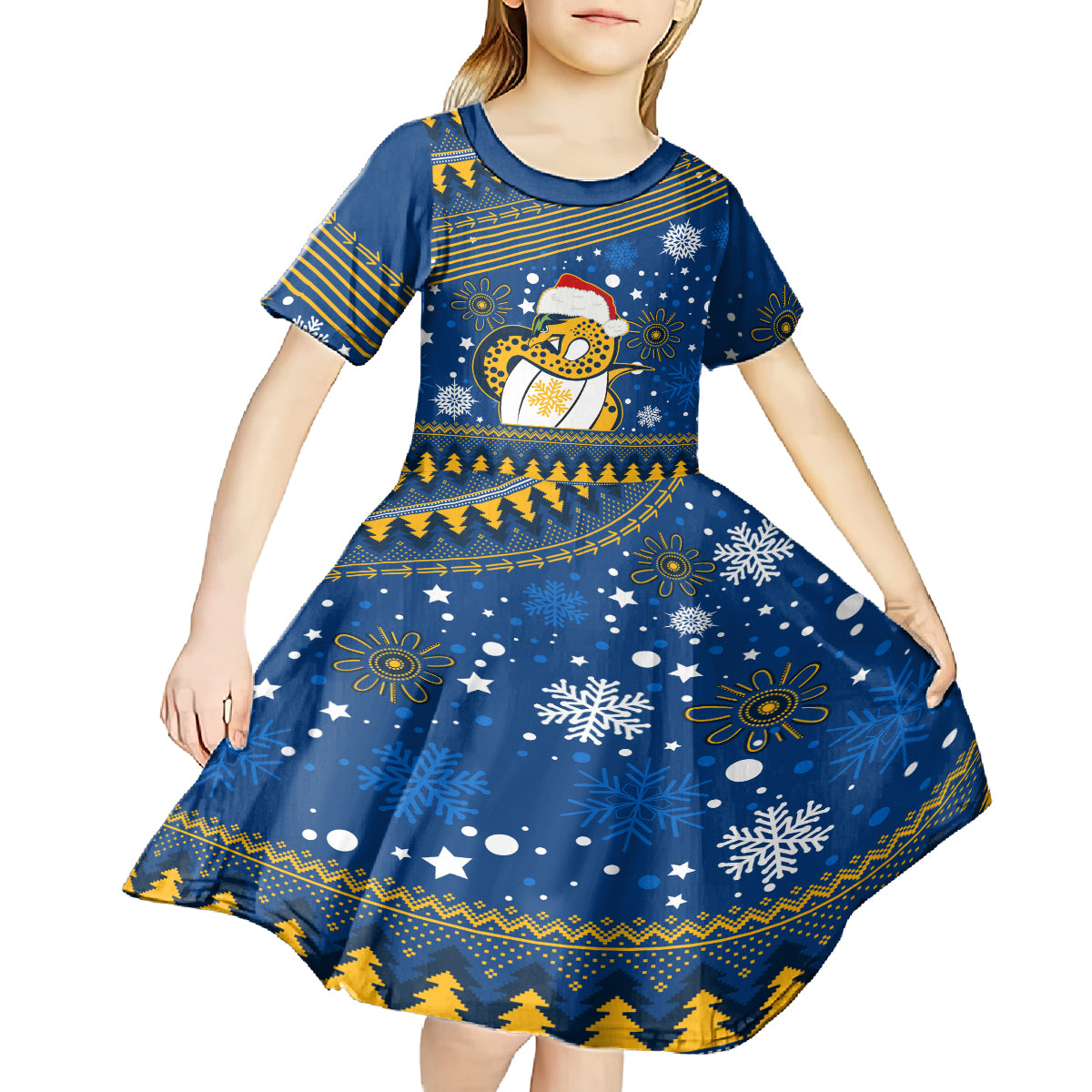 Custom Eels Rugby Kid Short Sleeve Dress Chirstmas Vibe 2023 - Vibe Hoodie Shop