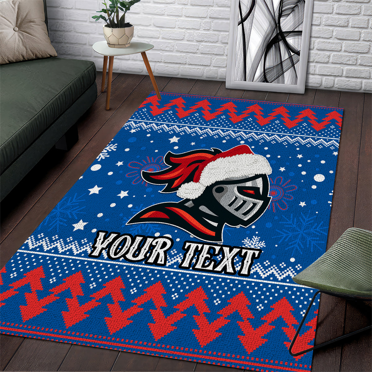 Custom Knights Rugby Area Rug Chirstmas Vibe 2023 - Vibe Hoodie Shop