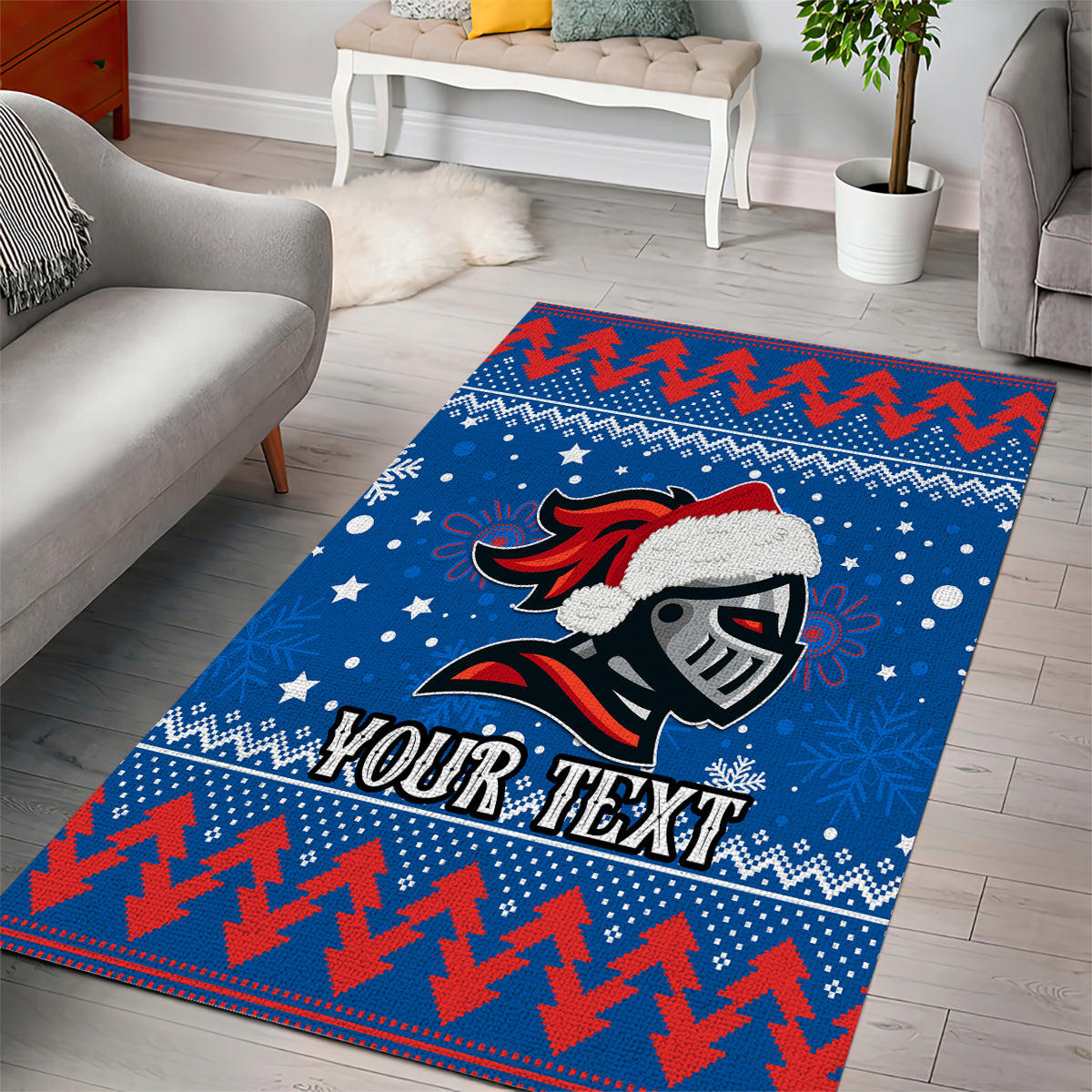 Custom Knights Rugby Area Rug Chirstmas Vibe 2023 - Vibe Hoodie Shop