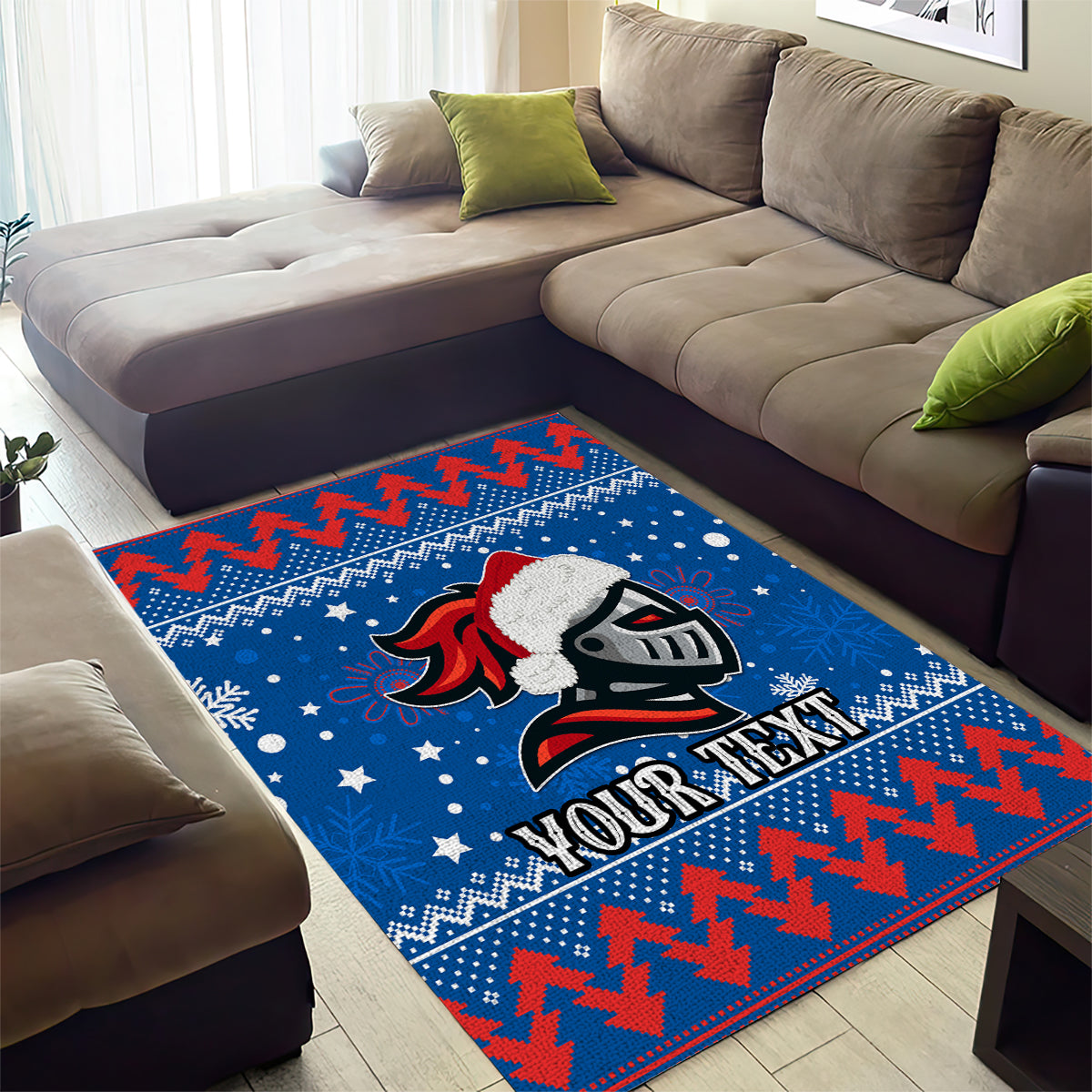 Custom Knights Rugby Area Rug Chirstmas Vibe 2023 - Vibe Hoodie Shop