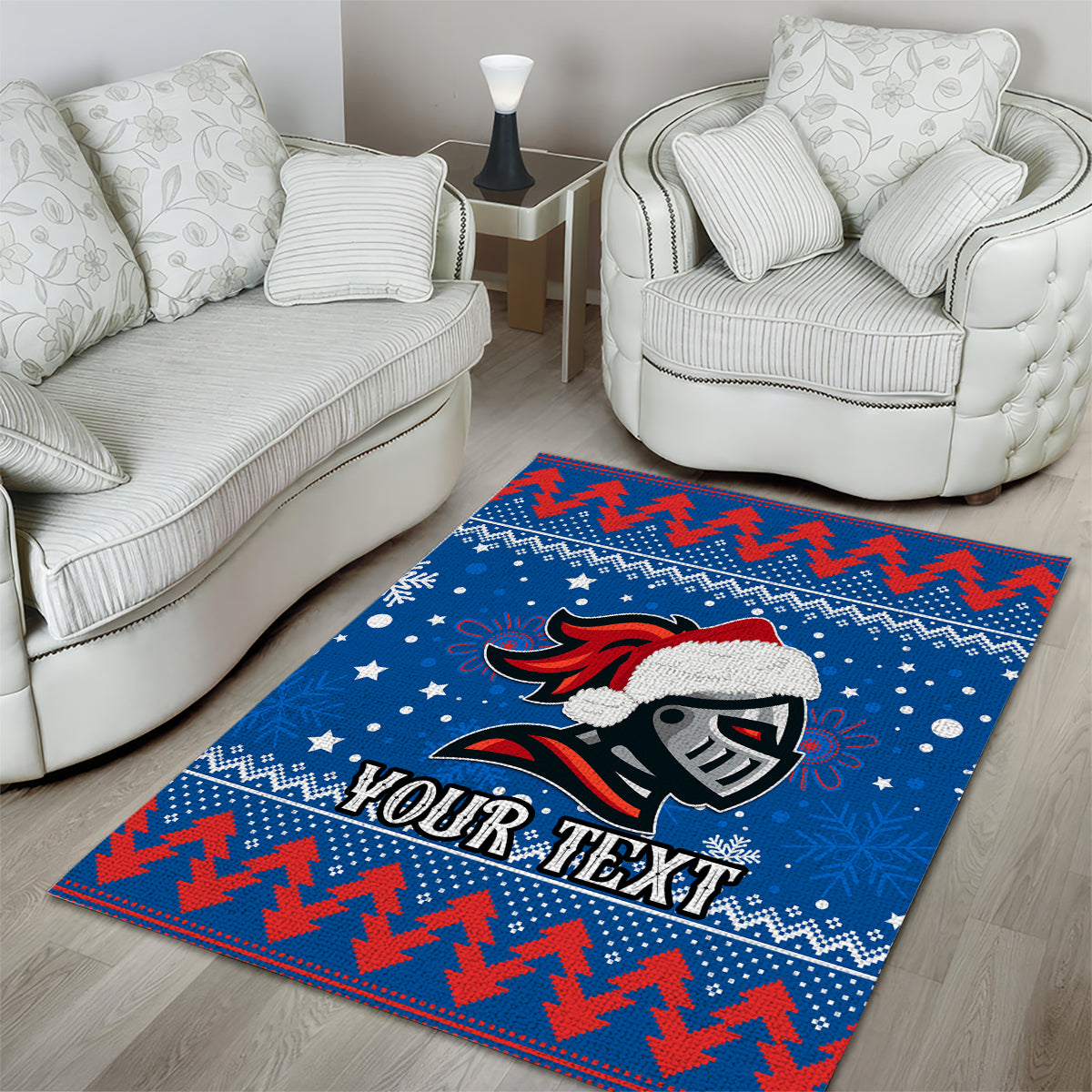 Custom Knights Rugby Area Rug Chirstmas Vibe 2023 - Vibe Hoodie Shop