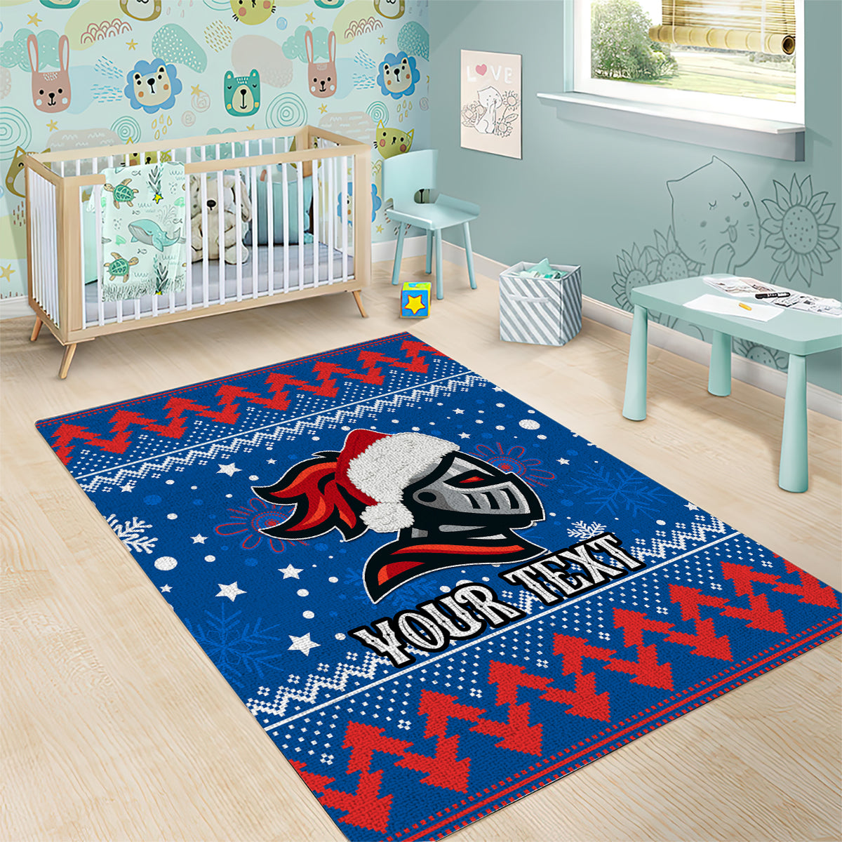 Custom Knights Rugby Area Rug Chirstmas Vibe 2023 - Vibe Hoodie Shop