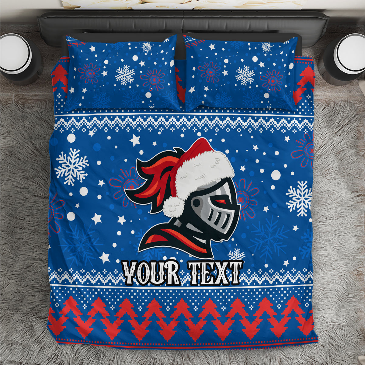 Custom Knights Rugby Bedding Set Chirstmas Vibe 2023 - Vibe Hoodie Shop