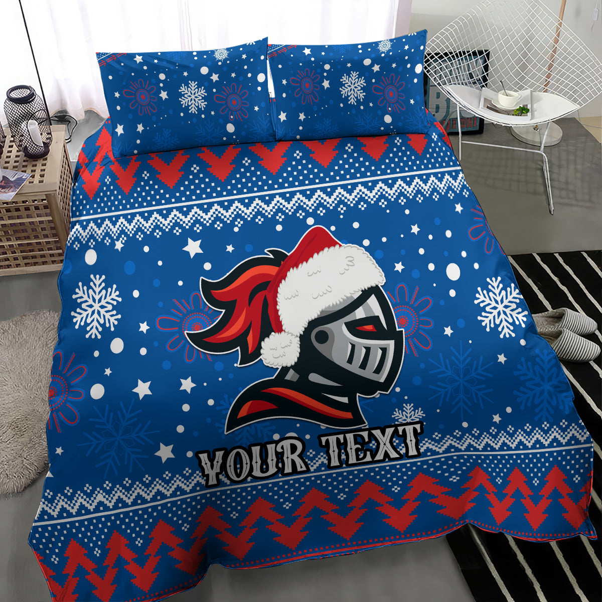 Custom Knights Rugby Bedding Set Chirstmas Vibe 2023 - Vibe Hoodie Shop