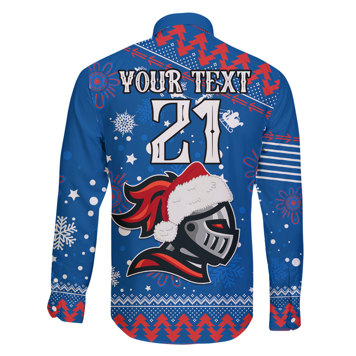 custom-knights-rugby-family-matching-long-sleeve-bodycon-dress-and-hawaiian-shirt-chirstmas-vibe-2023