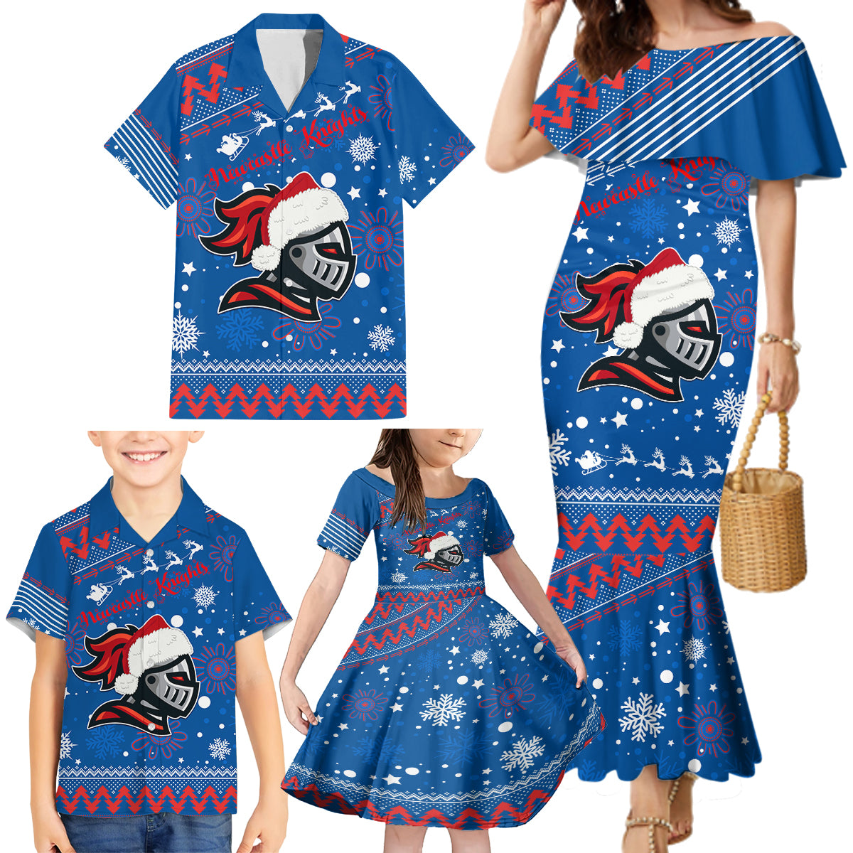 custom-knights-rugby-family-matching-mermaid-dress-and-hawaiian-shirt-chirstmas-vibe-2023